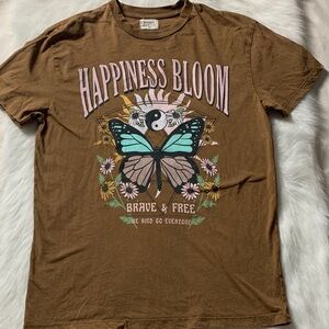 Brave & Free Brown Graphic Tee
